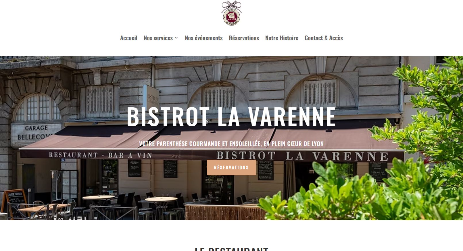 site de bistro avant refonte